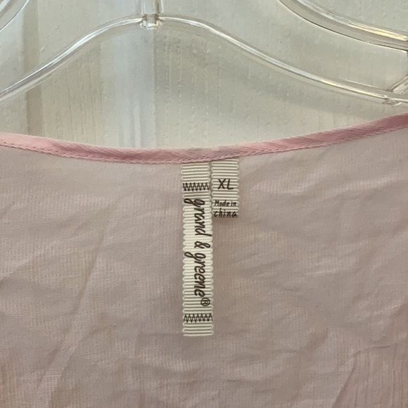 FINAL MARKDOWN Grand & Greene sheer peasant top xl - Picture 4 of 5